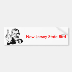 Pegatina Para Coche Pájaro de estado de New Jersey
