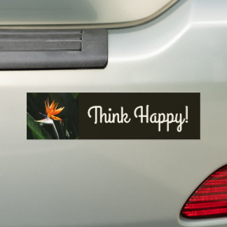 Pegatina Para Coche Pájaro del Naranja del paraíso Flor tropical