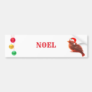 Pegatina Para Coche Pájaro Noel