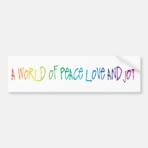 Pegatina Para Coche Palabras de paz, amor y alegría
