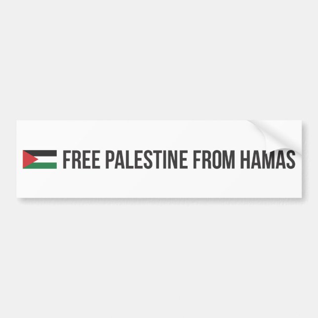 Pegatina Para Coche Palestina libre de Hamás (Frente)