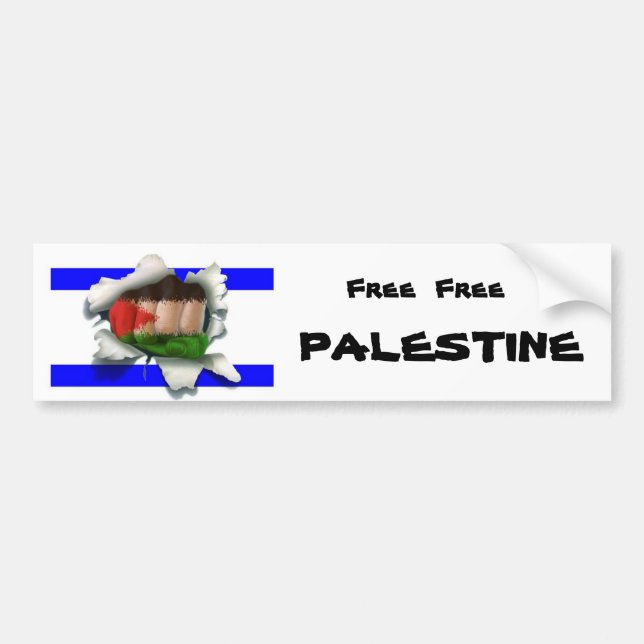 Pegatina Para Coche Palestina libre libre (Frente)