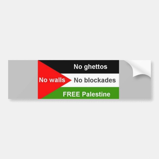 Pegatina Para Coche Palestina libre - modificada para requisitos (Frente)