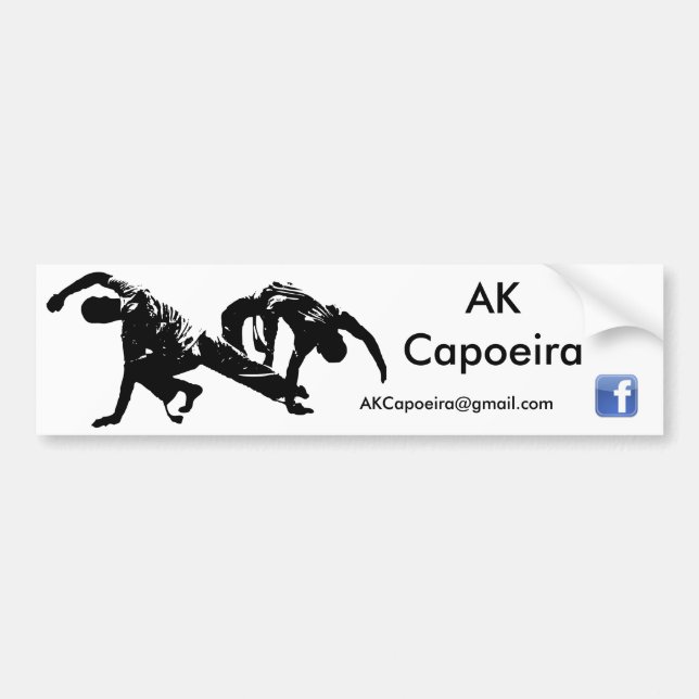 Pegatina Para Coche Palillo del parachoque de AK Capoeira (Frente)