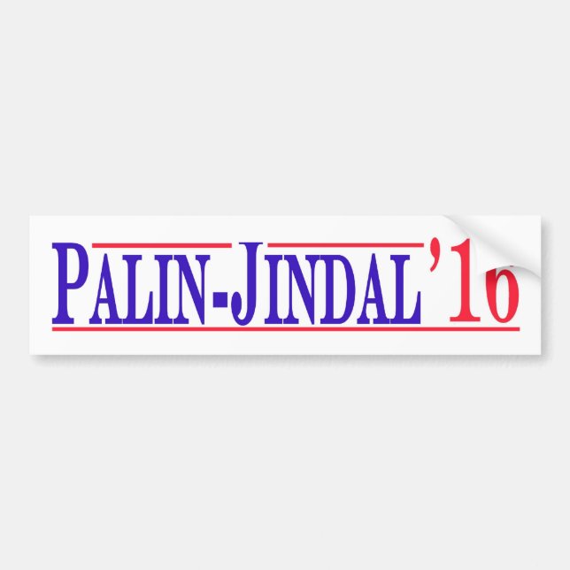 Pegatina Para Coche ¡Palin - Jindal 2016! (Frente)