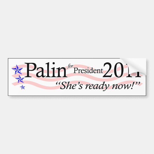 Pegatina Para Coche Palin para el presidente 2011 (Frente)