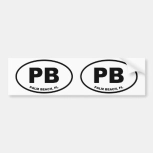 Pegatina Para Coche Palm Beach PB