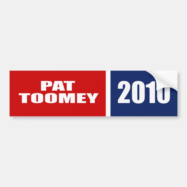 PEGATINA PARA COCHE PALMADITA TOOMEY PARA EL SENADO (Frente)