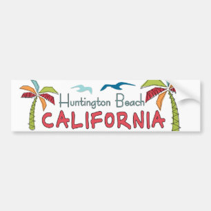 Pegatina Para Coche Palmas de Huntington Beach California