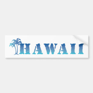 Pegatina Para Coche Palmera del azul de Hawaii