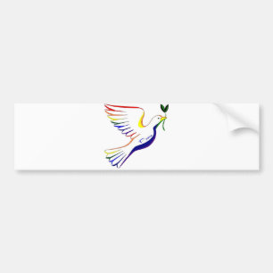 Pegatina Para Coche Paloma del arco iris