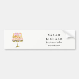 Pegatina Para Coche Panadería de pasteles de color pastel mínimo