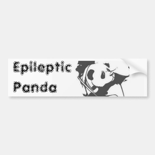 Pegatina Para Coche Panda epiléptica (Frente)
