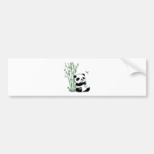 Pegatina Para Coche Panda que come el bambú