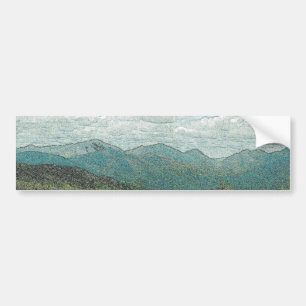 Pegatina Para Coche Panorama de los picos de montaña de Adirondack