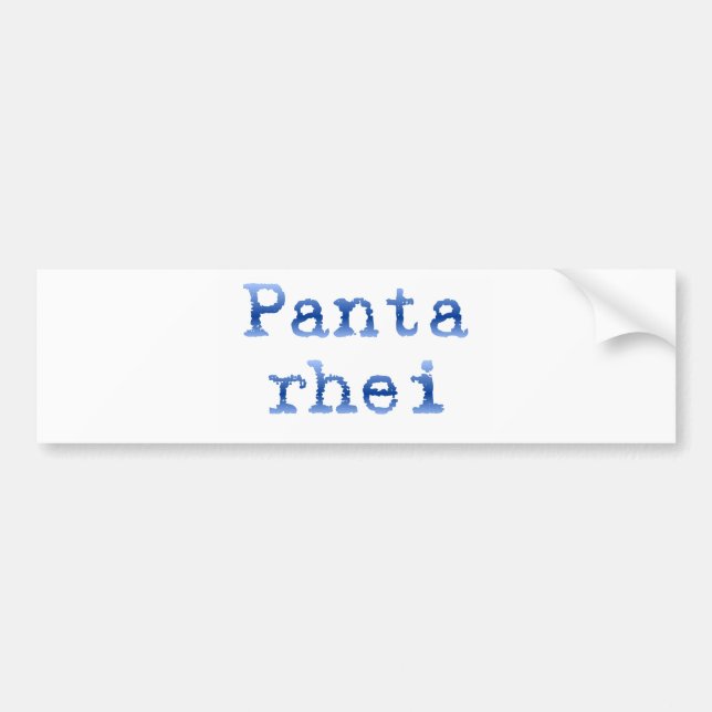 Pegatina Para Coche Panta rhei "Todo fluye" (Frente)