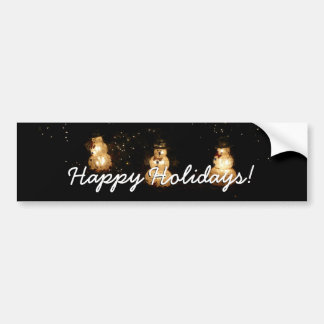 Pegatina Para Coche Pantalla de luz de vacaciones de Snowman