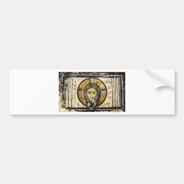 Pegatina Para Coche Pañuelo santo de Jesús del icono ortodoxo del (Frente)