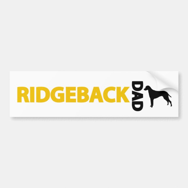 Pegatina Para Coche Papá de Rhodesian Ridgeback (Frente)