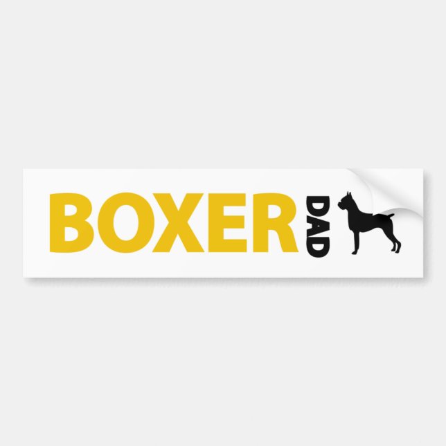 Pegatina Para Coche Papá del boxeador (Frente)