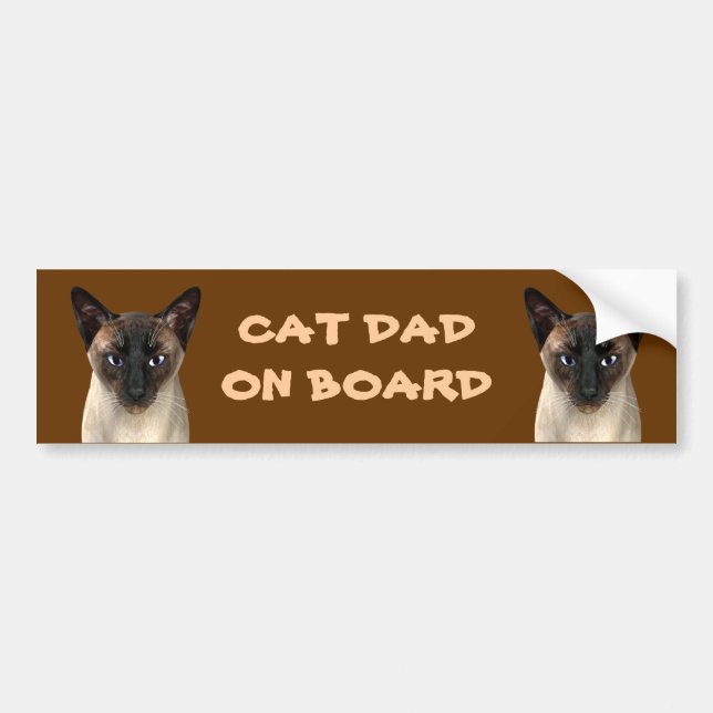 Pegatina Para Coche Papá del gato a bordo (Frente)