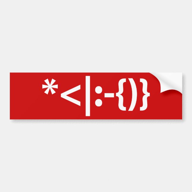 Pegatina Para Coche Papá Noel con emoticonos de Navidades barba (Frente)