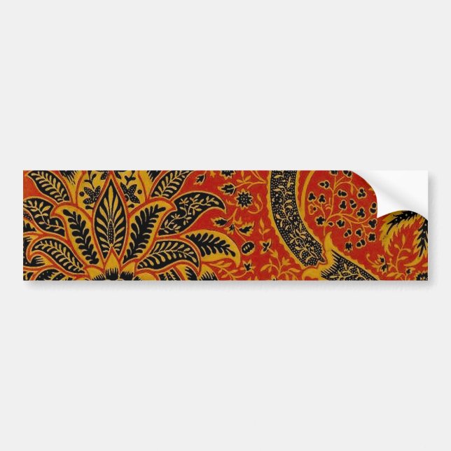 Pegatina Para Coche Papel pintado antiguo de William Morris India (Frente)