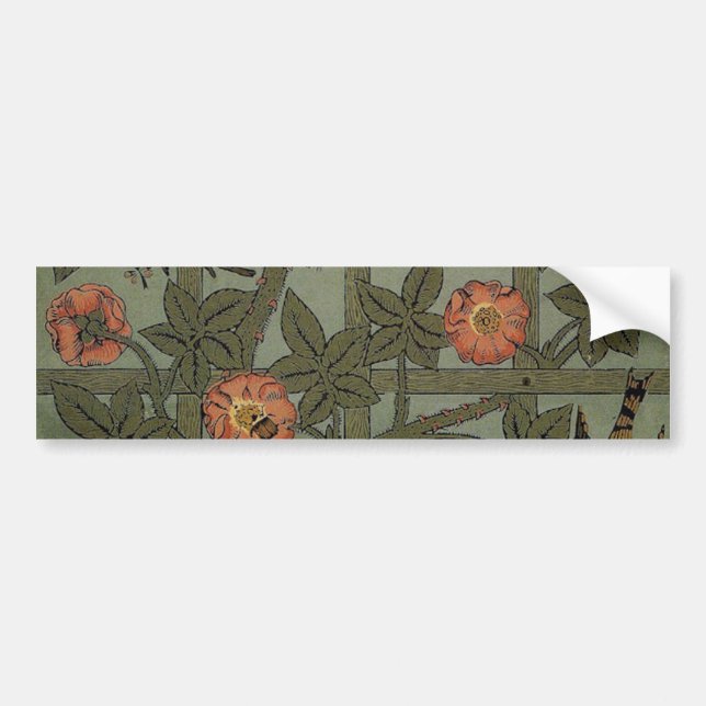 Pegatina Para Coche Papel pintado antiguo William Morris (Frente)