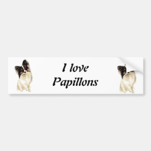 Pegatina Para Coche Papillon acuarela Perro, Mascota