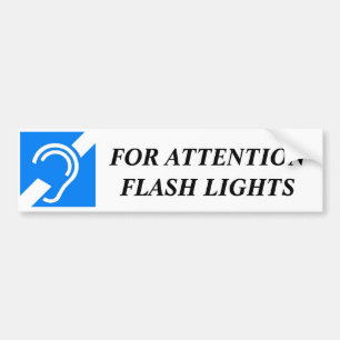 PEGATINA PARA COCHE PARA LAS LUCES DEL FLASH DE LA ATENCIÓN