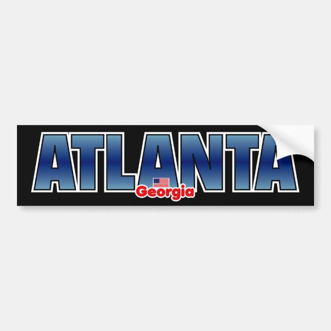 Pegatina Para Coche Parachoque de Atlanta (Frente)