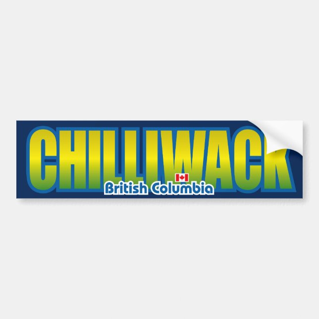 Pegatina Para Coche Parachoque de Chilliwack (Frente)