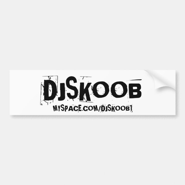 Pegatina Para Coche PARACHOQUE de DJ SKOOB (Frente)