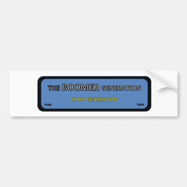Pegatina Para Coche PARACHOQUE de generación BOOMER/pegatina de ventan (Frente)