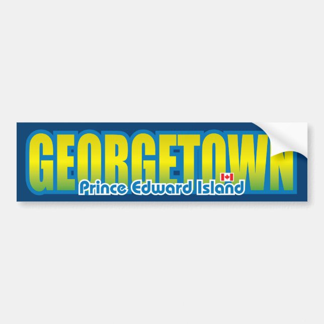 Pegatina Para Coche Parachoque de Georgetown (Frente)
