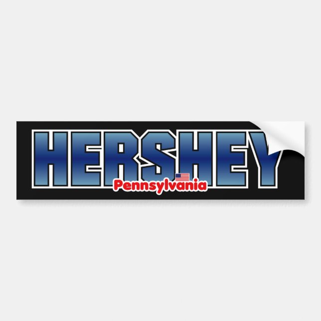 Pegatina Para Coche Parachoque de Hershey (Frente)