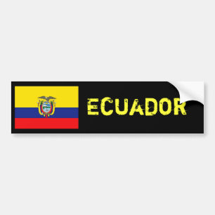 Pegatina Para Coche Parachoque de la bandera de Ecuador