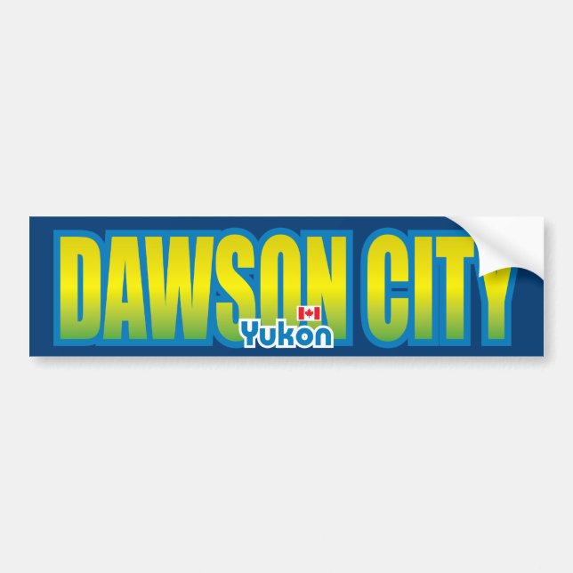 Pegatina Para Coche Parachoque de la ciudad de Dawson (Frente)