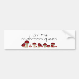 Pegatina Para Coche Parachoque de la reina de la seta