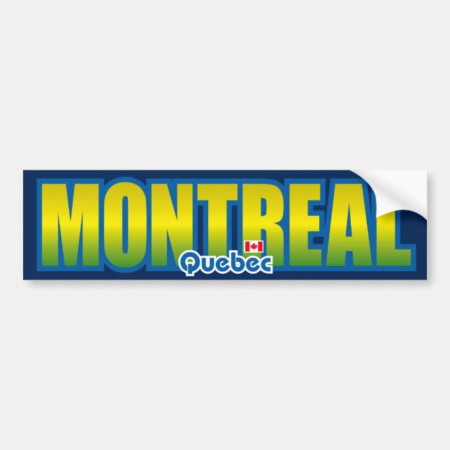 Pegatina Para Coche Parachoque de Montreal (Frente)