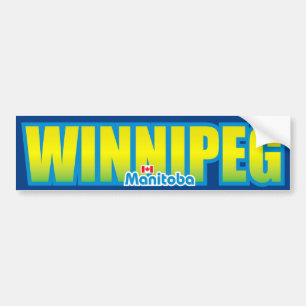 Pegatina Para Coche Parachoque de Winnipeg