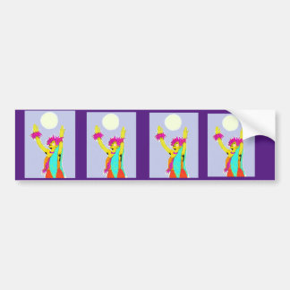 Pegatina Para Coche Parachoque hawaiano de Hula