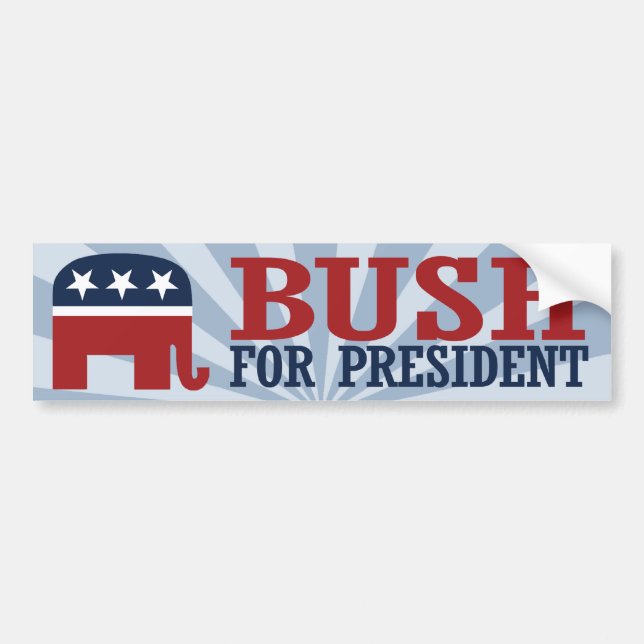 PEGATINA PARA COCHE PARACHOQUE REPUBLICANO DE BUSH 2016 - .PNG (Frente)
