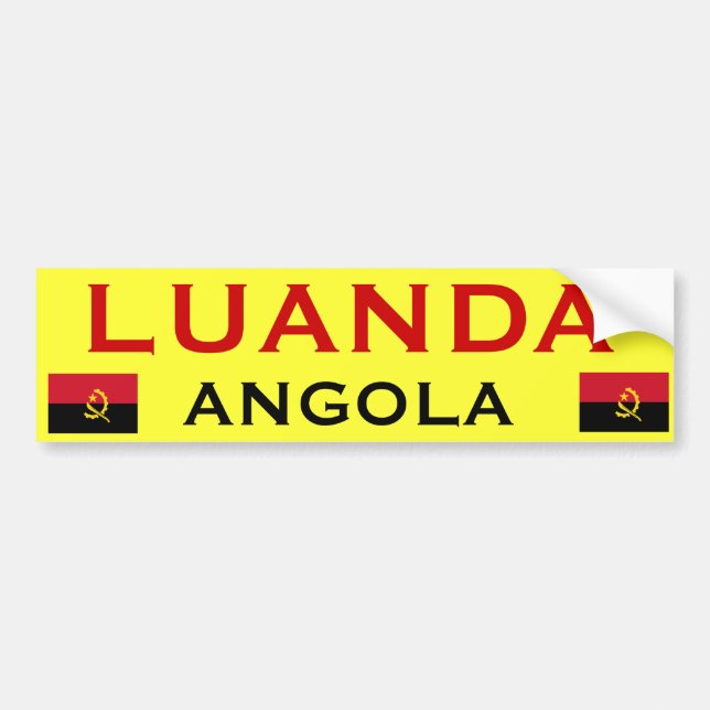 Pegatina Para Coche Parachoque Sticker* de ANGOLA - de Luanda (Frente)