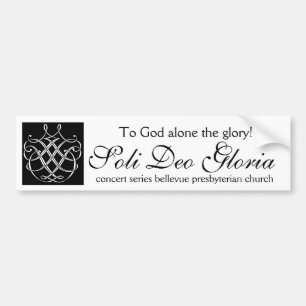 Pegatina Para Coche Parachoque Sticket de Soli Deo Gloria