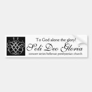 Pegatina Para Coche Parachoque Sticket de Soli Deo Gloria