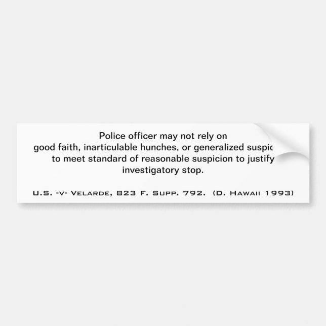 Pegatina Para Coche Parada del tráfico (Frente)