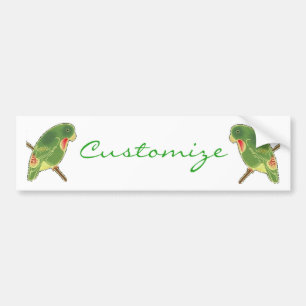Pegatina Para Coche Parakeet verde tropical Thunder_Cove