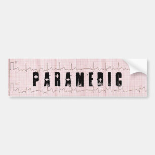 PEGATINA PARA COCHE PARAMÉDICO DE QRS EKG EL CCSME
