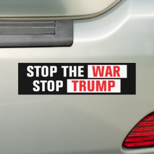 Pegatina Para Coche Parar la Guerra Parar a Trump Antiguerra